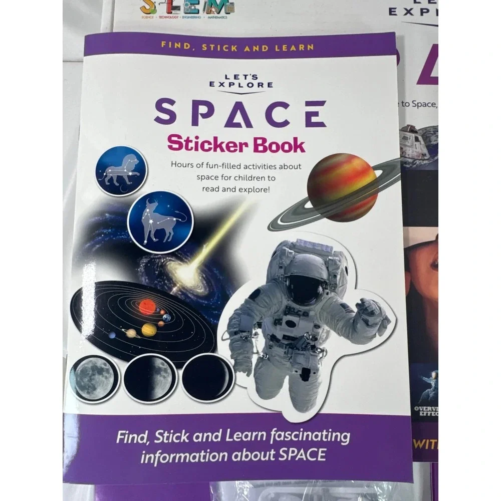 Let's Explore VR Headset Space STEM Kit Books Cube Model